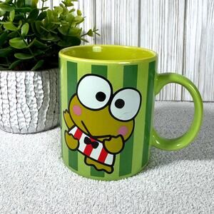 Hello Kitty x Friends Keroppi Green Striped 16oz Coffee Mug